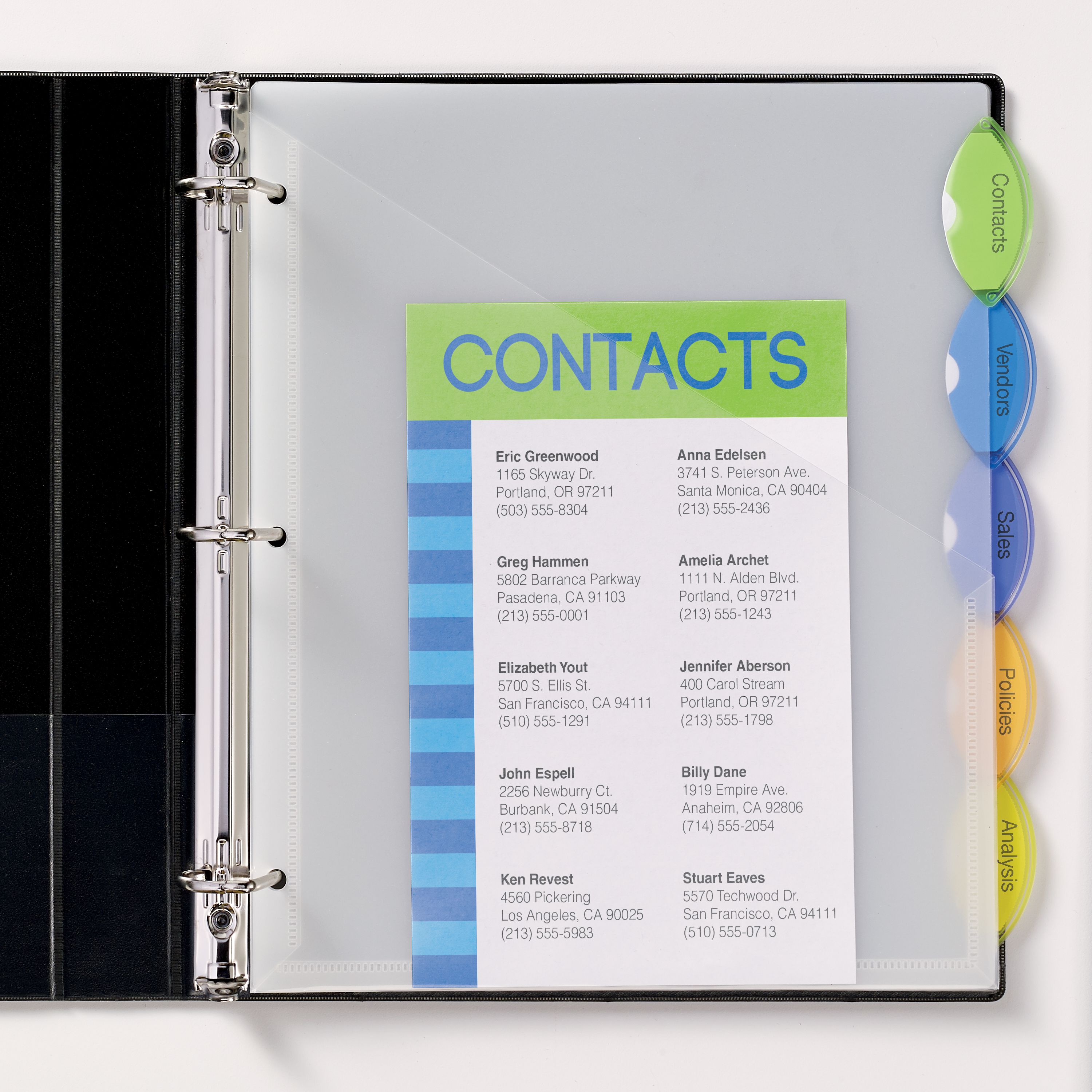 Avery Insertable Style Edge Plastic Dividers with Pockets